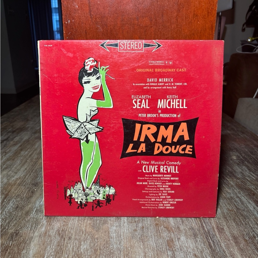Irma La Douce Broadway Cast Vinyl Record